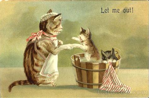 Let Me Out! | Cats, Let it be, Postcard