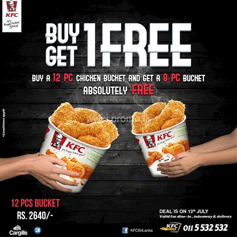 Buy 1 Get 1 Free on Chicken Bucket from KFC