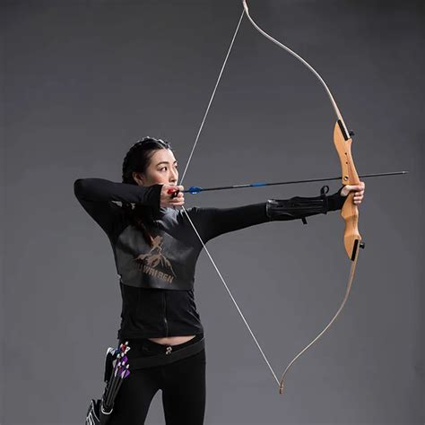 20 40lbs Wooden Archery Bow Professional Outdoor Shooting Hunting Recurve Bow Arrow Practice -in ...