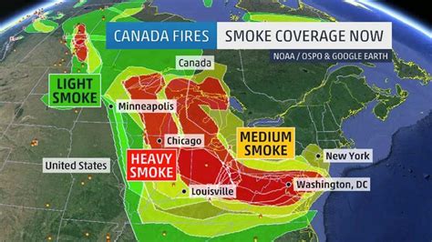 Smoke From Canadian Wildfires Drifted Over 1,600 Miles Into the U.S. | The Weather Channel