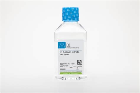 Srerile, easy-to-use Sodium Citrate Solution (0.8%)