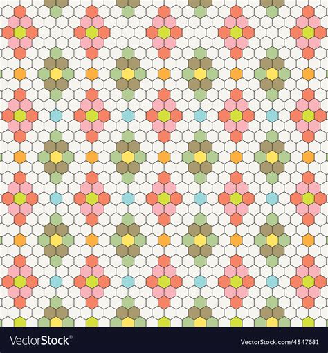 Hexagon tile pattern Royalty Free Vector Image