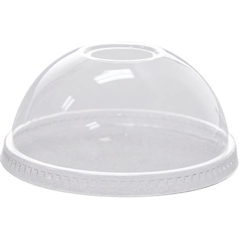 Karat 98mm PET Dome Lids - Regular Hole