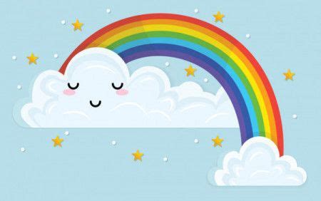 Cartoon Rainbow Background Vectors - Download 5 Royalty-Free Graphics ...