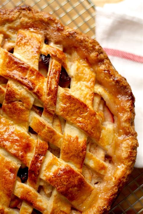 Lattice Apple-Cranberry Pie Recipe | The Hungry Hutch