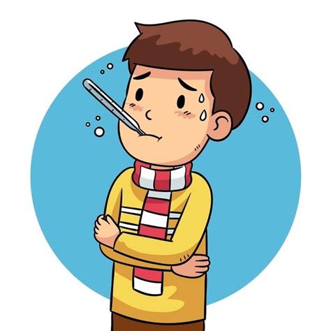 Premium Vector | Illustration of a person with a cold | Person cartoon, Illustration, Cartoon ...