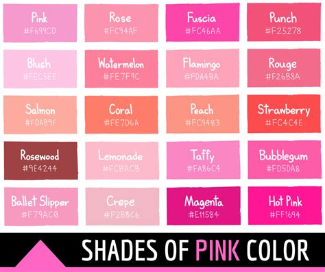 129 Shades of Pink: Color Names, Hex, RGB, CMYK Codes | Color Meanings