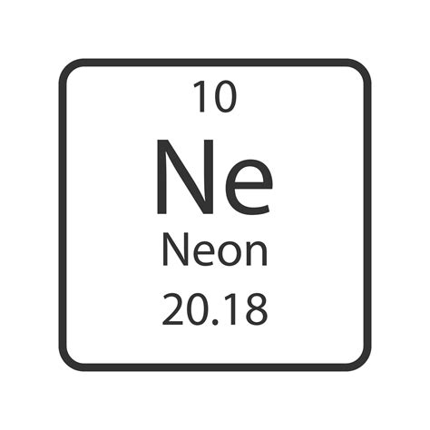 Neon symbol. Chemical element of the periodic table. Vector illustration. 10426898 Vector Art at ...