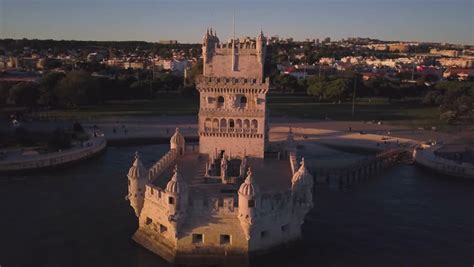 belem tower sunset 4k aerial drone Stock Footage Video (100% Royalty-free) 32837485 | Shutterstock