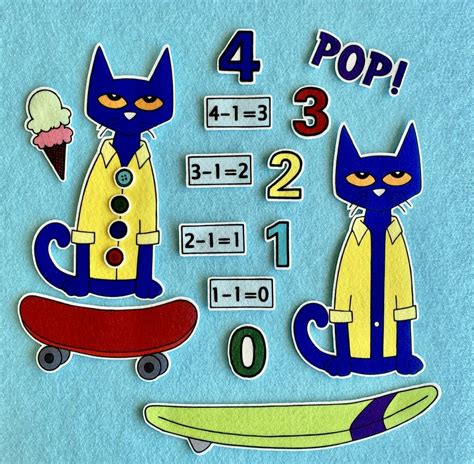 Pete The Cat And His Four Groovy Buttons Template