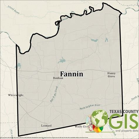 Fannin County Shapefile and Property Data - Texas County GIS Data