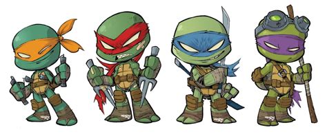 TMNT Chibi Sticker Set | The Red J Art Store