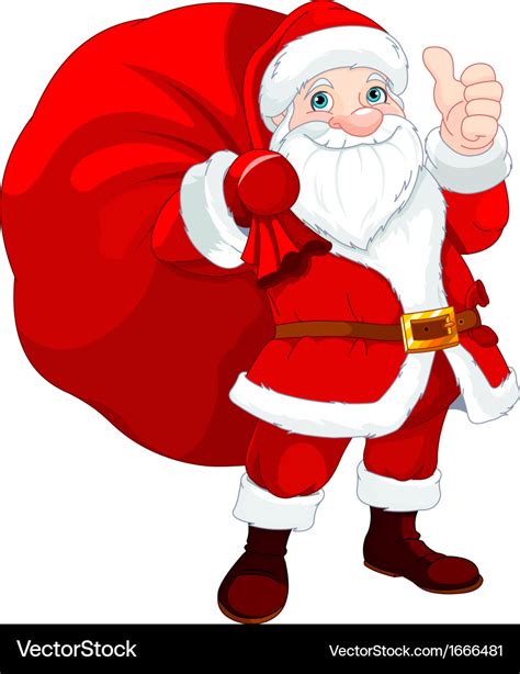 Santa claus with a bag Royalty Free Vector Image