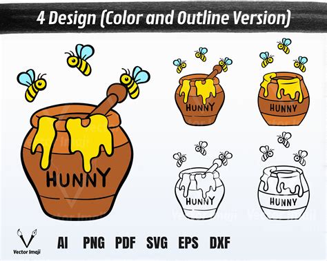 Bee Svg Honey Bee Svg Hunny Pot SVG Honey Pot Svg Winnie - Etsy