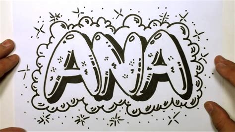 How to Draw Graffiti Letters - Write Ana in Bubble Letters | MAT - YouTube