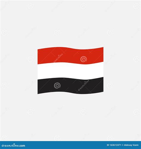 Yemen Flag Colors Flat Icon Stock Vector - Illustration of state, nation: 163612471