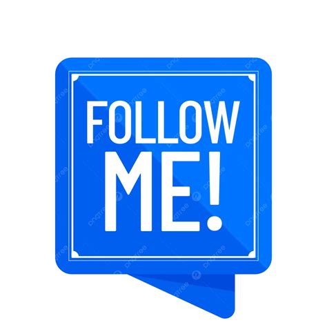 Blue Follow Me Banner Vector, Blue, Follow, Follow Me PNG and Vector with Transparent Background ...