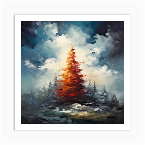 Vintage Yuletide Strokes Art Print by Quantum Vivid Digital Art - Fy