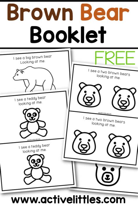 Brown Bear Brown Bear What Do you see Printable Book - Active Littles