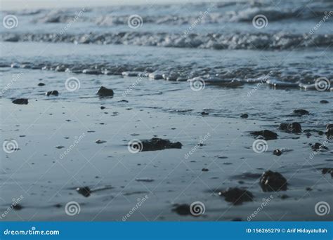 The Small Waves on the Beach Stock Image - Image of background, abstract: 156265279