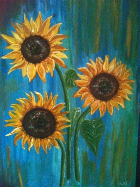 Acrylic Painting Sunflowers For Beginners - SUNFLOWER