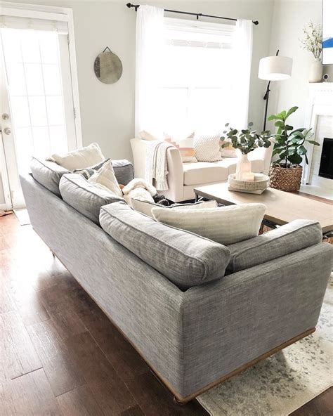 Timber Pebble Gray Sofa in 2021 | Grey couch living room, Sofa couch decor, Family room sofa