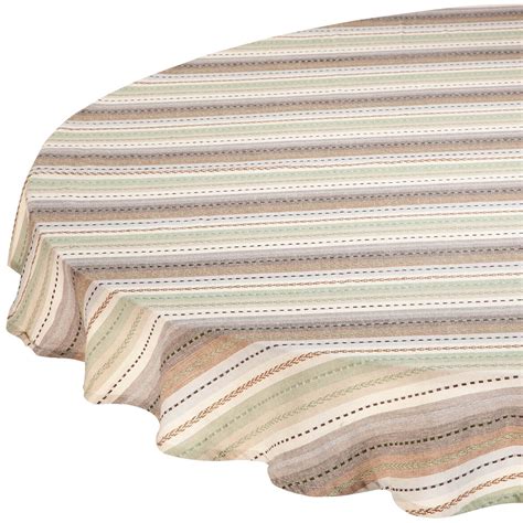 100% Cotton Striped Tablecloth 70" Round - Walmart.com