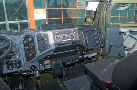 The cab interior armored car Ural-4320VV at the exhibition "Integrated ...