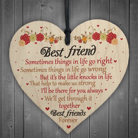 Best Friends Forever Friendship Hanging Heart Special Love Gift BFF Sign Present 5060585004119 ...