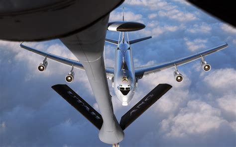 Boeing E 3, E 3 Sentry, Radar, Military aircraft, Aircraft, Mid air refueling, NATO Wallpapers ...