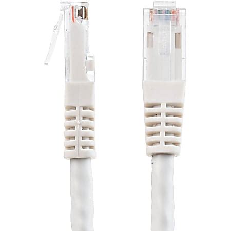 StarTech.com 10ft CAT6 Ethernet Cable - White Molded Gigabit CAT 6 Wire ...