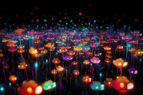 Futuristic backgrounds lighting flower. AI | Premium Photo - rawpixel