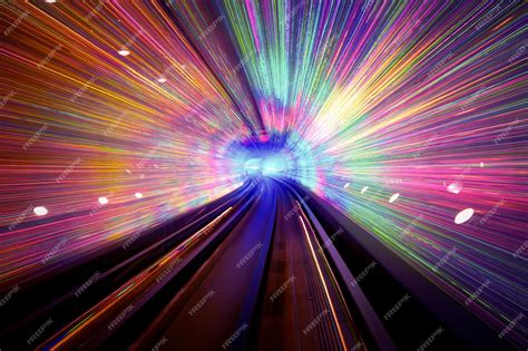 Free Photo | Light tunnel background