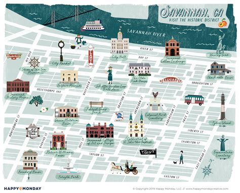 Printable Map Of Savannah Historic District - Printable Word Searches