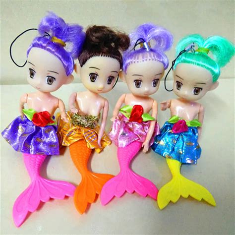 Aliexpress.com : Buy Mixed 6pcs/set fashion 18cm doll mermaid baby doll with strap Chirstmas ...