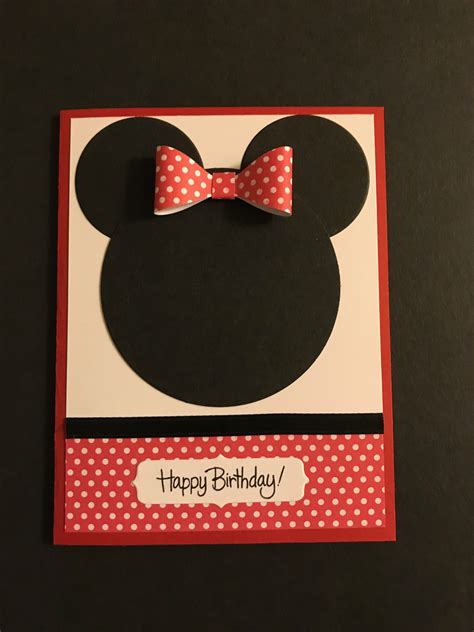 Minnie Mouse birthday card | Minnie mouse birthday, Birthday cards ...