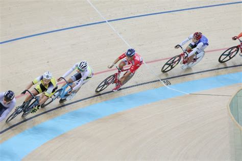 Indoor Track Bike Race at Sixday-Nights Editorial Stock Photo - Image ...