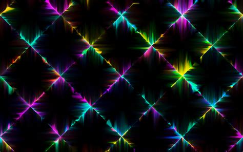 Neon Lights Wallpaper 4K, Colorful, Black background