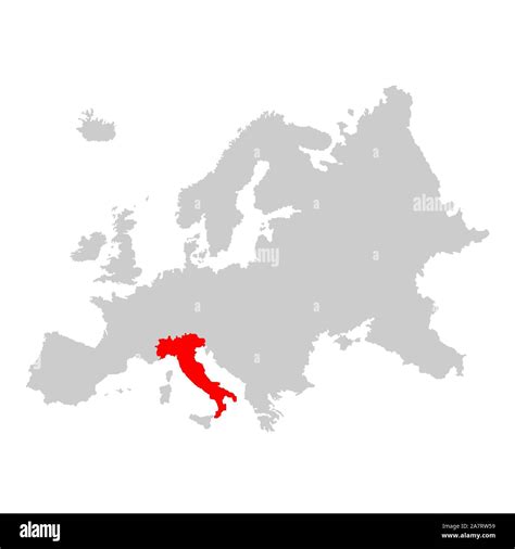 Italy on map of europe Stock Vector Image & Art - Alamy