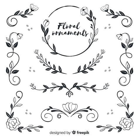 Floral Ornament Vectors & Illustrations for Free Download