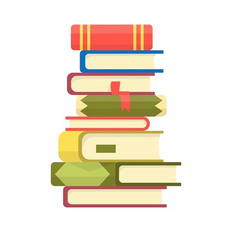 Premium Vector | Stack of books. pile of books vector illustration ...