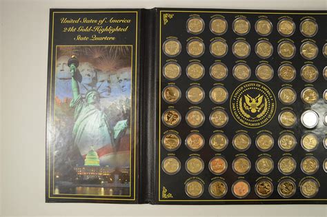 Historic Coin Collection - 24KT Gold-Highlighted State Quarters Nicely ...