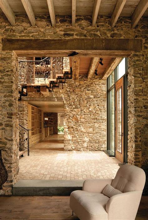 Brick And Stone Wall Ideas (38 House Interiors)