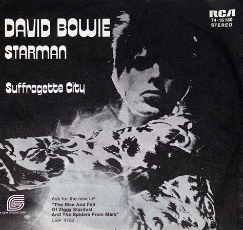 DAVID BOWIE Starman Suffragette City 7" Single Vinyl Album Cover Gallery & Information #vinylrecords