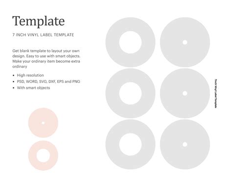 7 Vinyl Record Label Blank Template Vinyl Label Blank - Etsy Australia