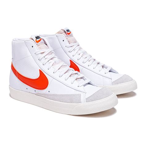 nike men blazer mid '77 vintage white mantra orange sail