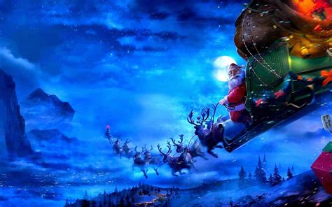 Santa's Sleigh Christmas Wallpapers - Top Free Santa's Sleigh Christmas Backgrounds ...