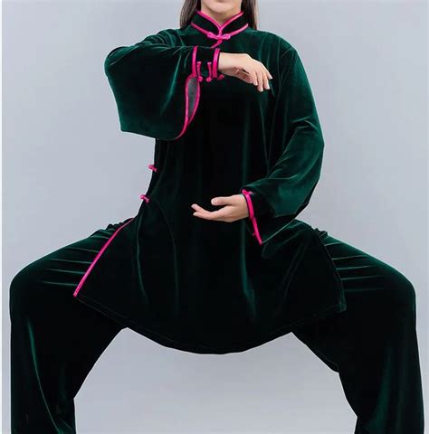 10color HANDMADE tai chi South Korean pleuche fabric suit kung fu clothing taijiquan martial ...