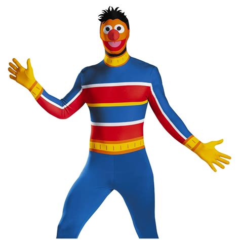 Disguise Sesame Street Ernie Bodysuit Adult Halloween Costume XL - Walmart.com - Walmart.com