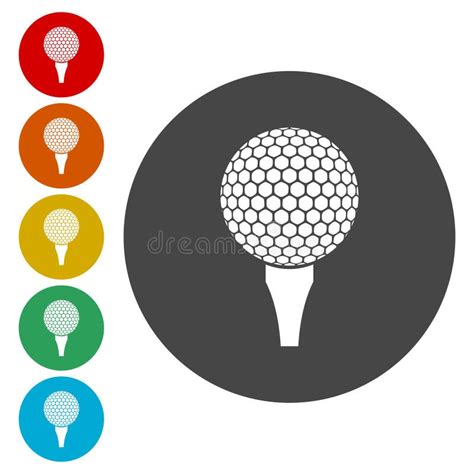 Vector Golf Ball, Vector Golf Ball on Tee Stock Vector - Illustration ...